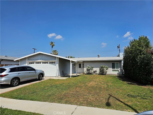 9526 Fullbright Ave, Chatsworth, CA 91311 - ranch-style home with a front lawn, concrete driveway, and an attached garage