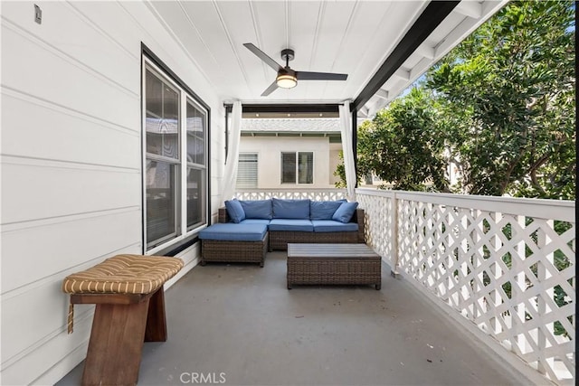 view of patio featuring outdoor lounge area
