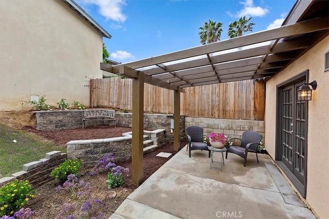 810 Hacienda Dr, Riverside, CA 92507 - view of patio / terrace with fence and a pergola