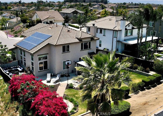 drone / aerial view with a residential view