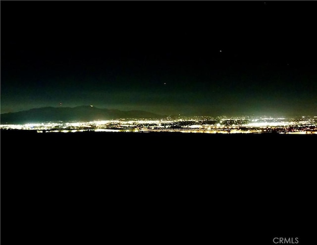 view of aerial view at night