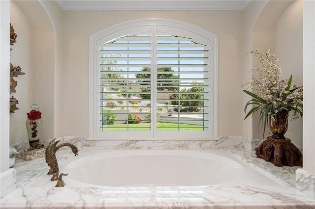 bathroom with a bath