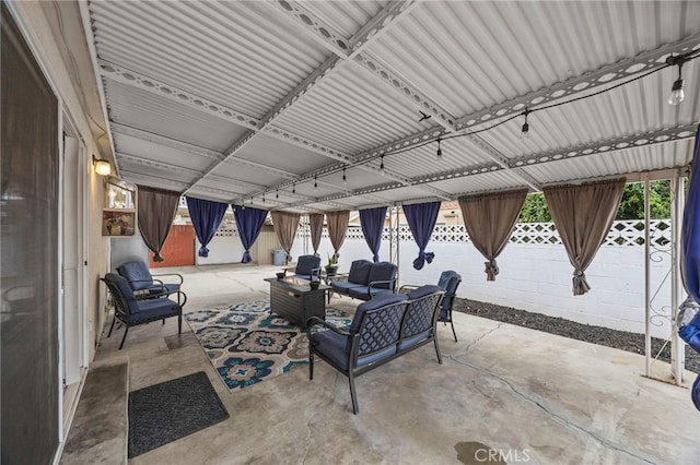 3520 Rosewood Pl, Riverside, CA 92506 - view of patio / terrace featuring an outdoor living space and a fenced backyard