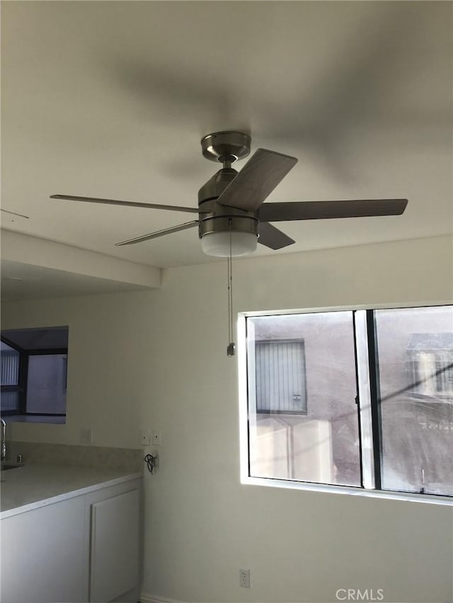 details featuring a ceiling fan
