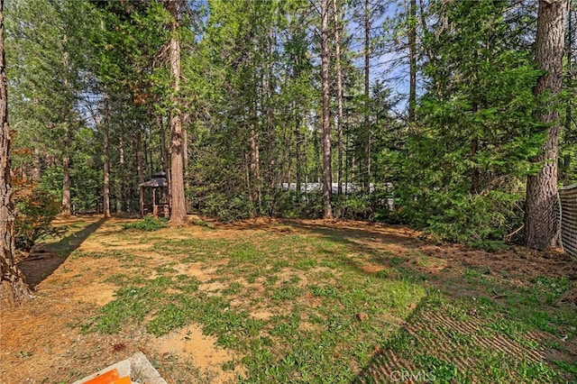 view of yard featuring a gazebo