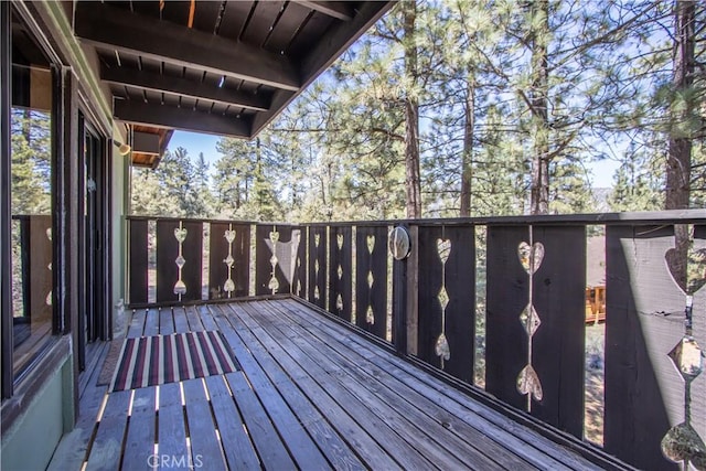 view of wooden deck