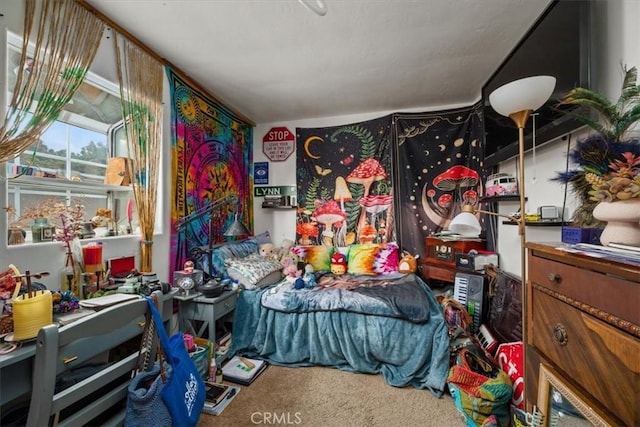 bedroom with carpet
