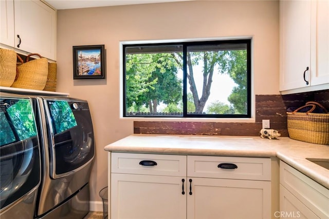 37547 Oak Glen Rd, Oak Glen, CA 92399 - washroom with cabinet space and washer and clothes dryer