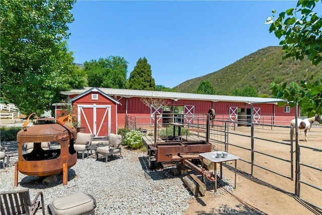 37547 Oak Glen Rd, Oak Glen, CA 92399 - exterior space featuring a mountain view, an exterior structure, and an outbuilding