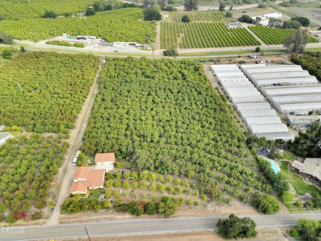 aerial view featuring a rural view