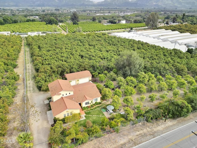 aerial view featuring a rural view