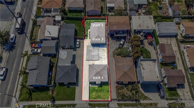 birds eye view of property featuring a residential view