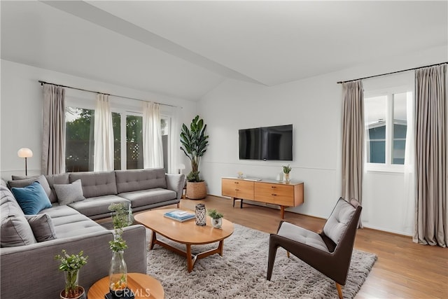 983 Elsa Ct Unit D, Corona, CA 92881 - living room with wood finished floors and lofted ceiling