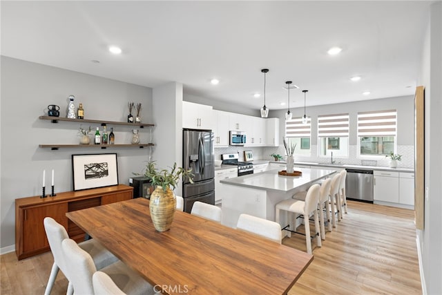 845 S Grable Cir, Orange, CA 92868 - dining room featuring recessed lighting and light wood-style floors