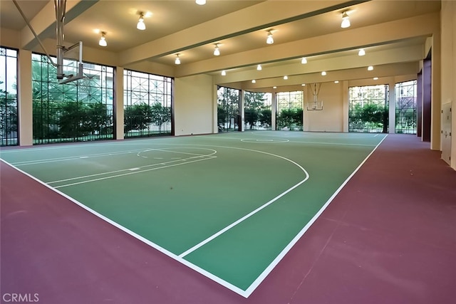 view of basketball court with community basketball court
