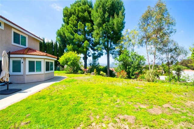 view of yard with a patio