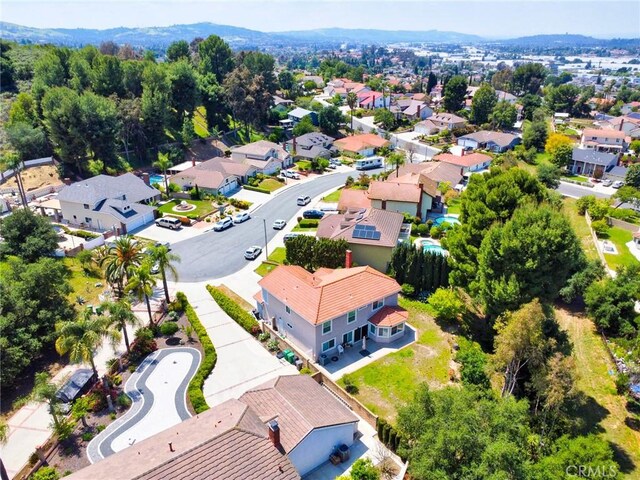 drone / aerial view featuring a residential view