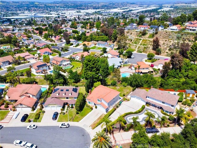 aerial view featuring a residential view