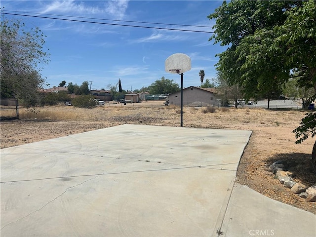 view of basketball court featuring basketball court