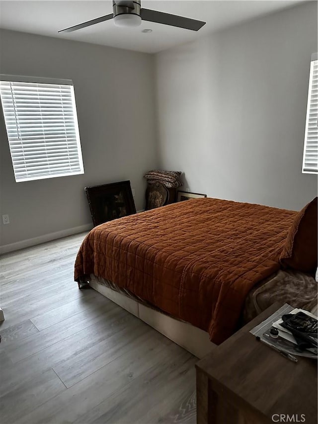 1941 Mentone Ave, Pasadena, CA 91103 - bedroom featuring a ceiling fan, wood finished floors, and baseboards