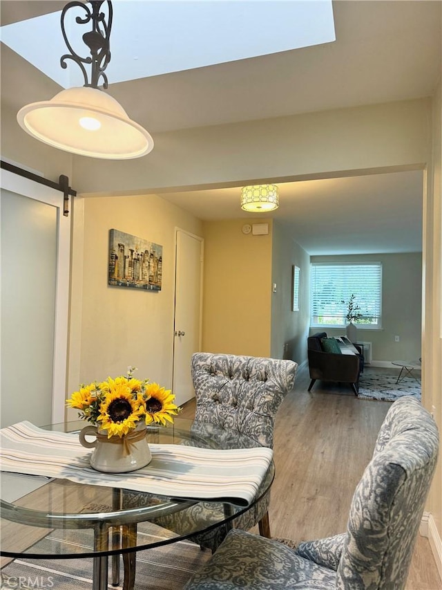 interior space featuring wood finished floors
