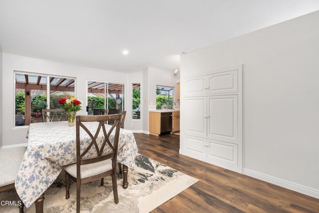1144 Oriole Cir, Fillmore, CA 93015 - dining space featuring dark wood finished floors and recessed lighting