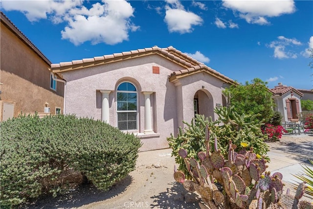 67960 Rio Vista Dr, Cathedral City, CA 92234 - mediterranean / spanish-style home with stucco siding and a tile roof