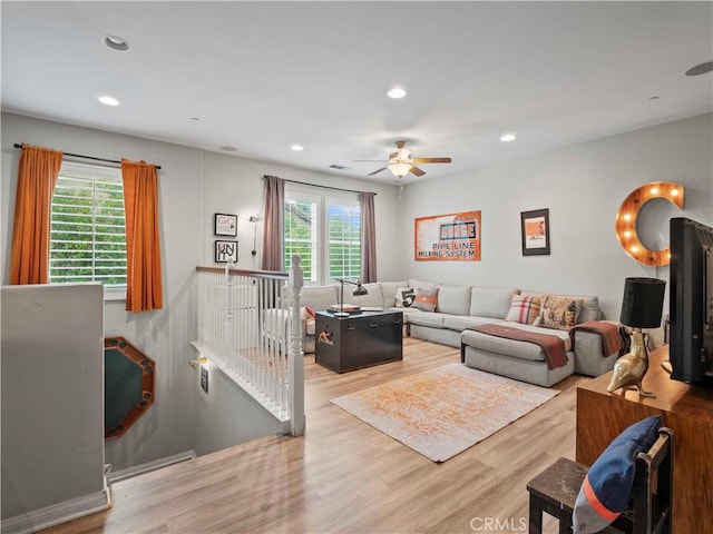 22458 Plantation Ct, Saugus, CA 91350 - living area with recessed lighting and wood finished floors