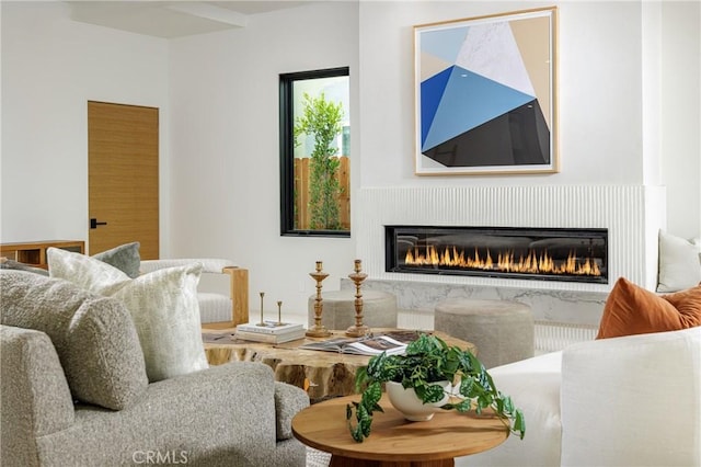 482 Costa Mesa St, Costa Mesa, CA 92627 - living room featuring a glass covered fireplace