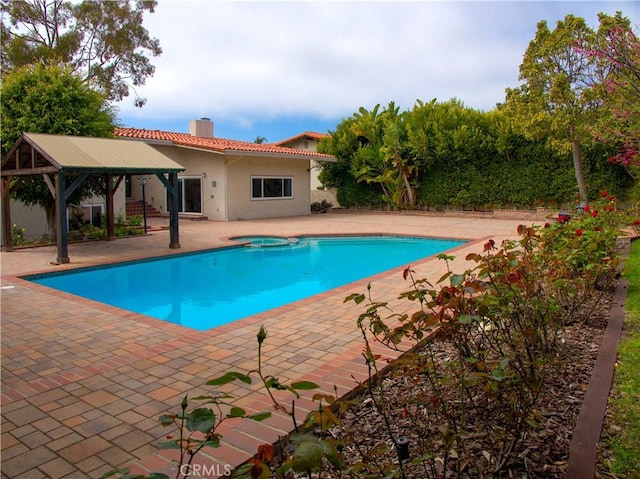1446 Via Castilla, Palos Verdes Estates, CA 90274 - view of pool featuring a patio area, a gazebo, and a pool with connected hot tub