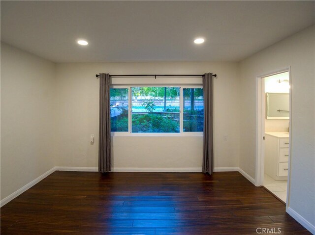1446 Via Castilla, Palos Verdes Estates, CA 90274 - spare room featuring wood finished floors, recessed lighting, and baseboards