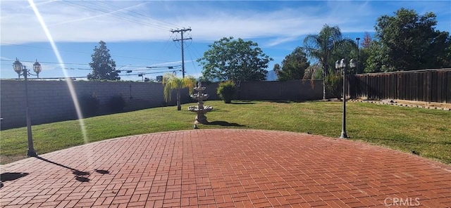 view of patio / terrace featuring a fenced backyard