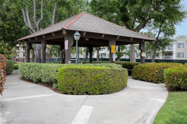 view of home's community with a gazebo