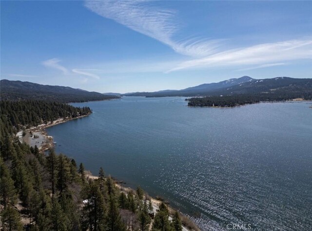property view of water featuring a mountain view