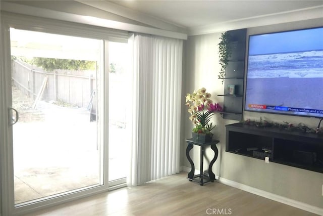18214 Los Palacios Dr, Rowland Heights, CA 91748 - entryway featuring baseboards, plenty of natural light, and wood finished floors