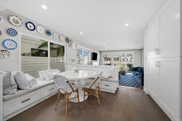 14 Buccaneer Way, Coronado, CA 92118 - dining space with recessed lighting, a wealth of natural light, and dark wood-type flooring