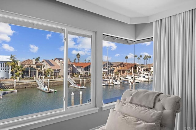 14 Buccaneer Way, Coronado, CA 92118 - living area featuring a water view and a residential view