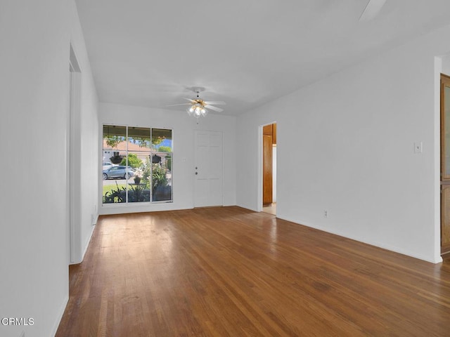 966 E Edgecomb St, Covina, CA 91724 - spare room featuring baseboards, ceiling fan, and wood finished floors