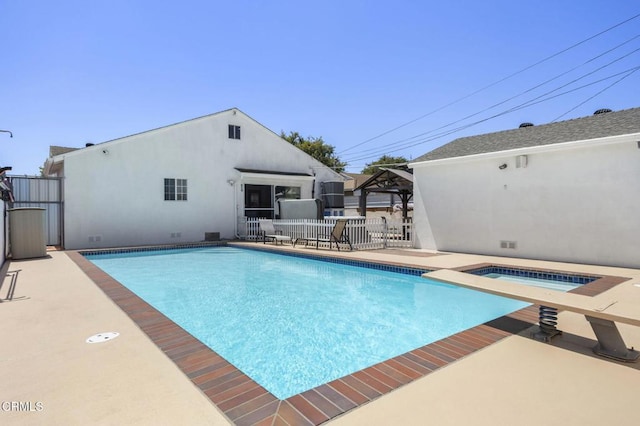 1213 Doris Ave, Oxnard, CA 93030 - view of pool featuring an in-ground hot tub, fence, and a patio