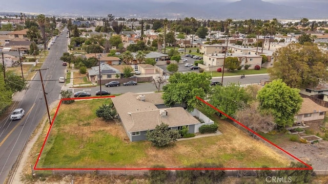 bird's eye view with a residential view