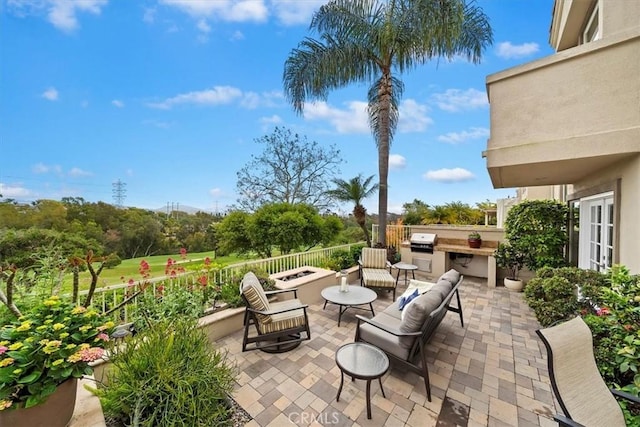 1616 Cormorant Dr, Carlsbad, CA 92011 - view of patio with area for grilling, a grill, and outdoor lounge area