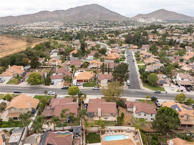 6932 Sundown Dr, Jurupa Valley, CA 92509 - bird's eye view featuring a residential view and a mountain view