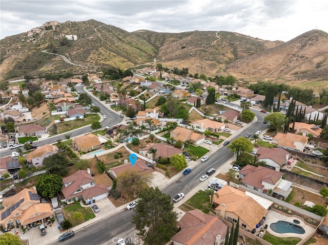 6932 Sundown Dr, Jurupa Valley, CA 92509 - aerial view featuring a mountain view and a residential view