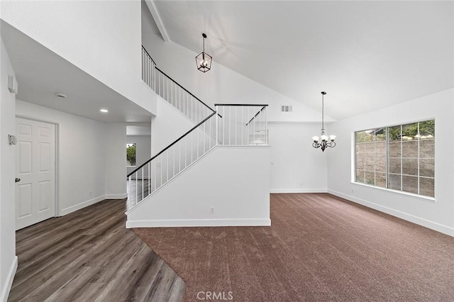 701 Black Oak Cir, Corona, CA 92881 - interior space with stairs, a notable chandelier, and a healthy amount of sunlight