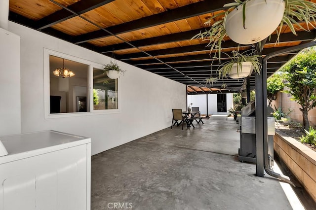 view of patio with outdoor dining space