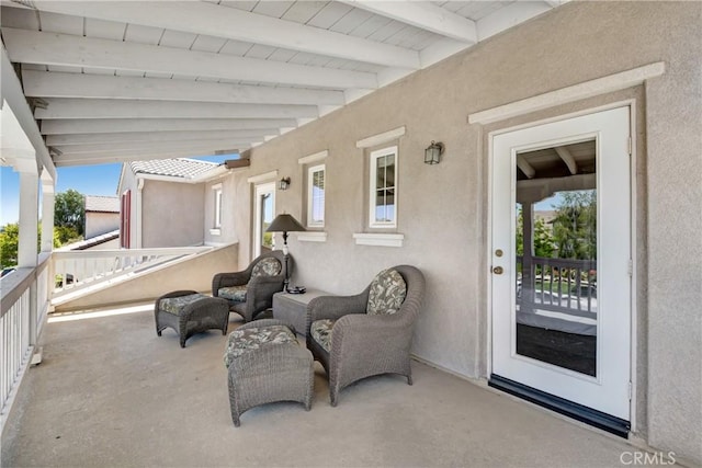 34440 Fawn Ridge Pl, Yucaipa, CA 92399 - view of patio / terrace featuring a balcony