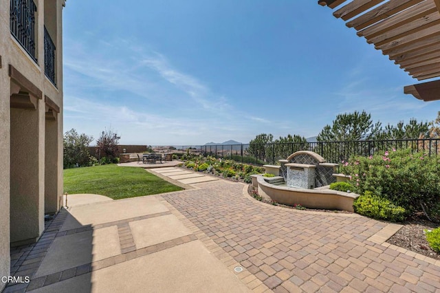 20752 Veneto Way, Porter Ranch, CA 91326 - fenced backyard featuring a patio area and outdoor dining area