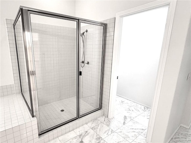3025 Camino De Las Piedras, El Cajon, CA 92019 - full bathroom featuring marble look tiles and a stall shower