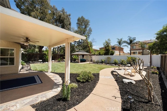 9334 Shamouti Dr, Riverside, CA 92508 - view of yard featuring ceiling fan and a patio