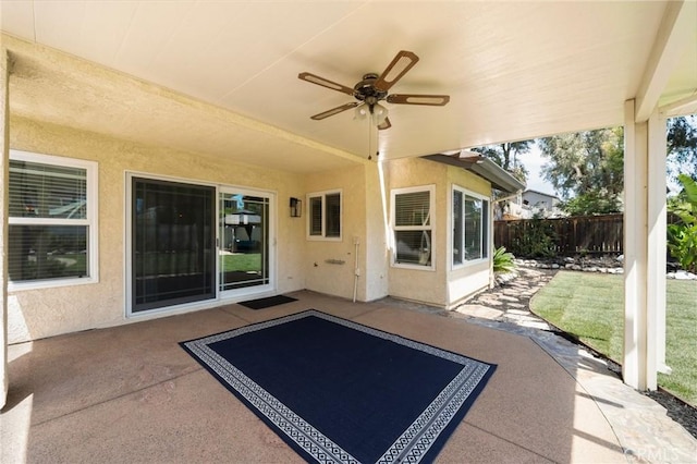 9334 Shamouti Dr, Riverside, CA 92508 - view of patio with ceiling fan